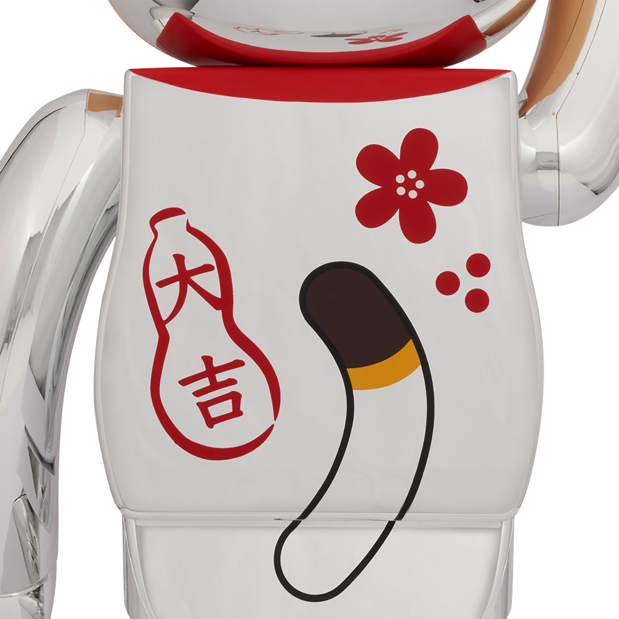 BE@RBRICK Manekineko Peko-chan Good Luck Silver Plated 1000％