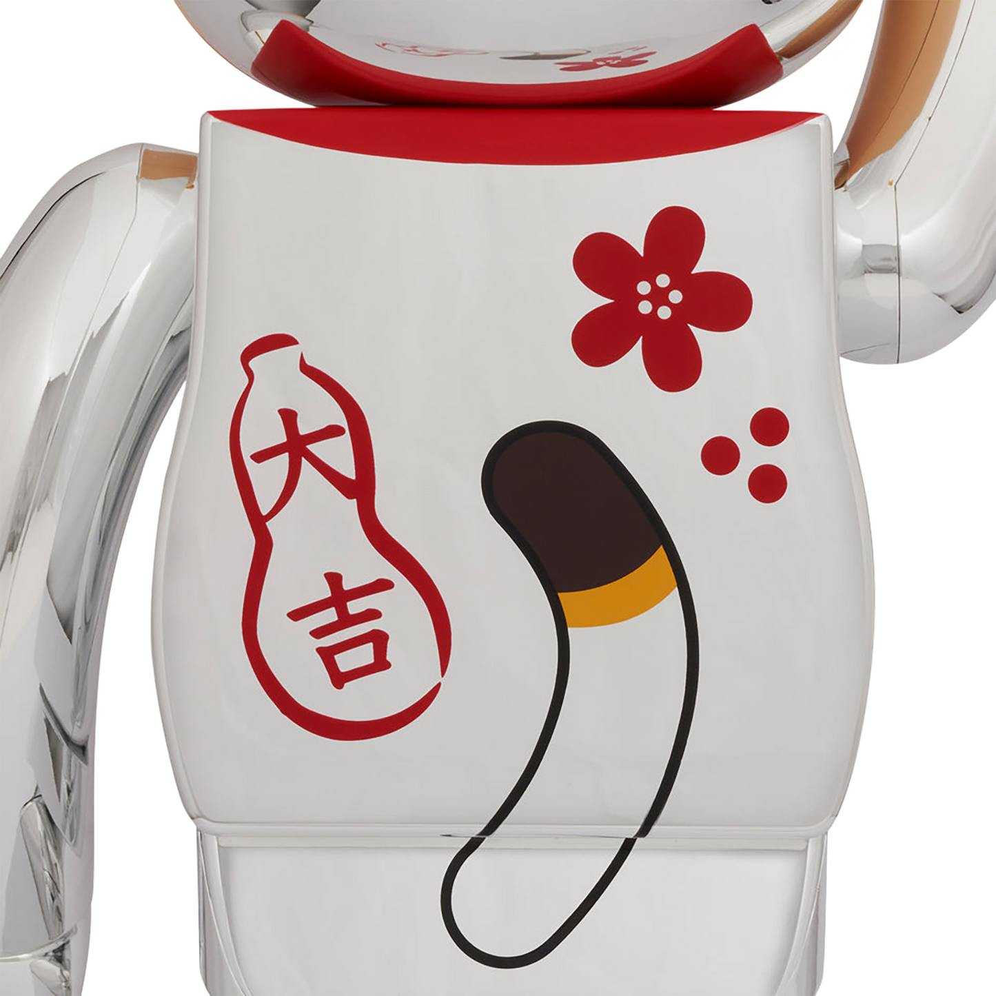 BE@RBRICK Manekineko Peko-chan Good Luck Silver Plated 1000％