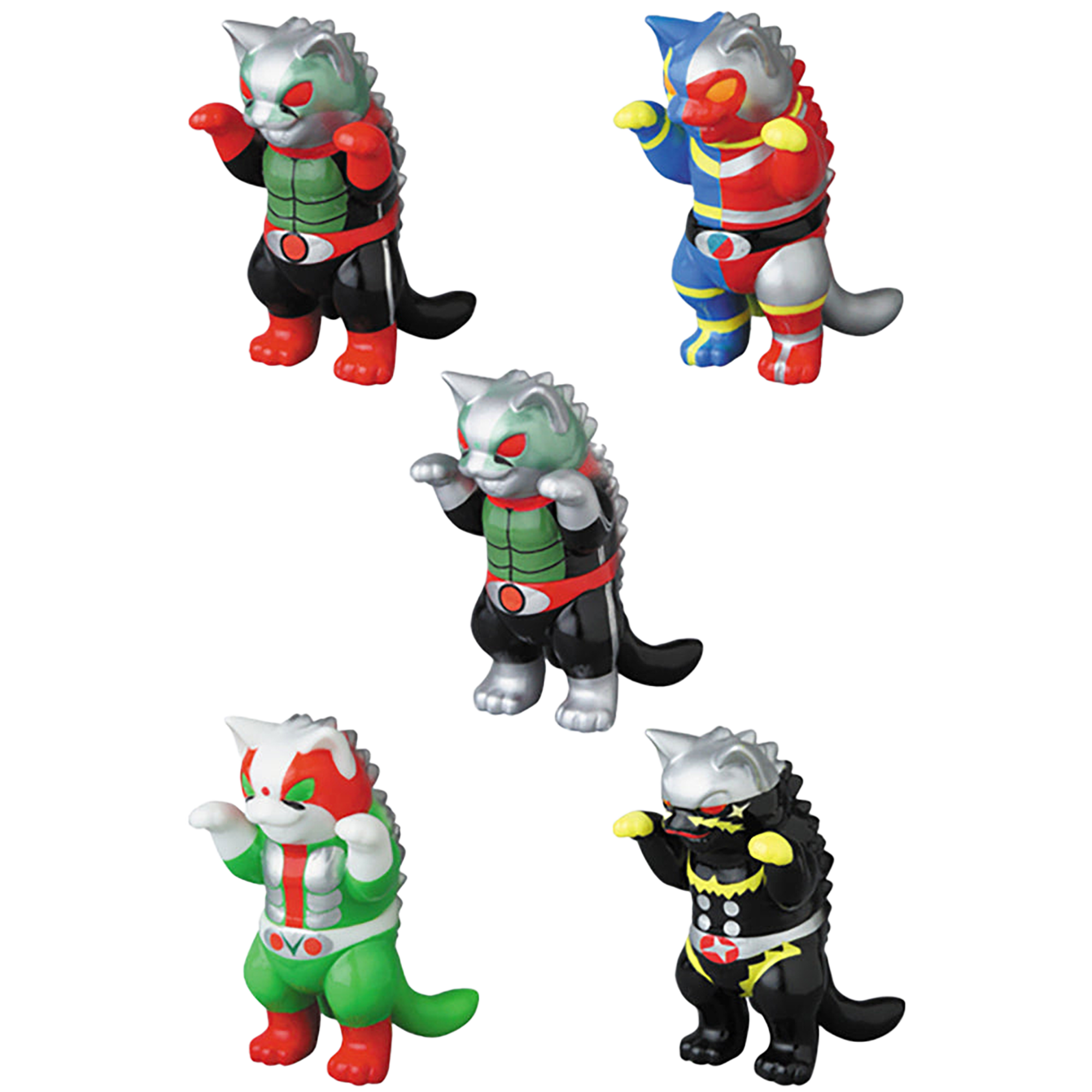 VAG BOX ネゴラ 仮面ライダー新1号 Ver.／仮面ライダー新2号 Ver.／仮面ライダーV3 Ver.／キカイダー Ver.／ハカイダー Ver.