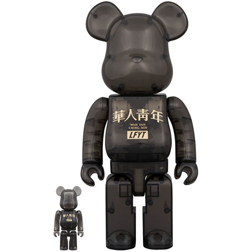 BE@RBRICK LFYT × 華人青年 Wah Yan Ching Nin 100％ & 400％ BLACK CLEAR_0