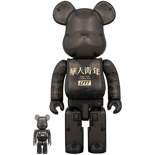 BE@RBRICK LFYT × 華人青年 Wah Yan Ching Nin 100％ & 400％ BLACK CLEAR
