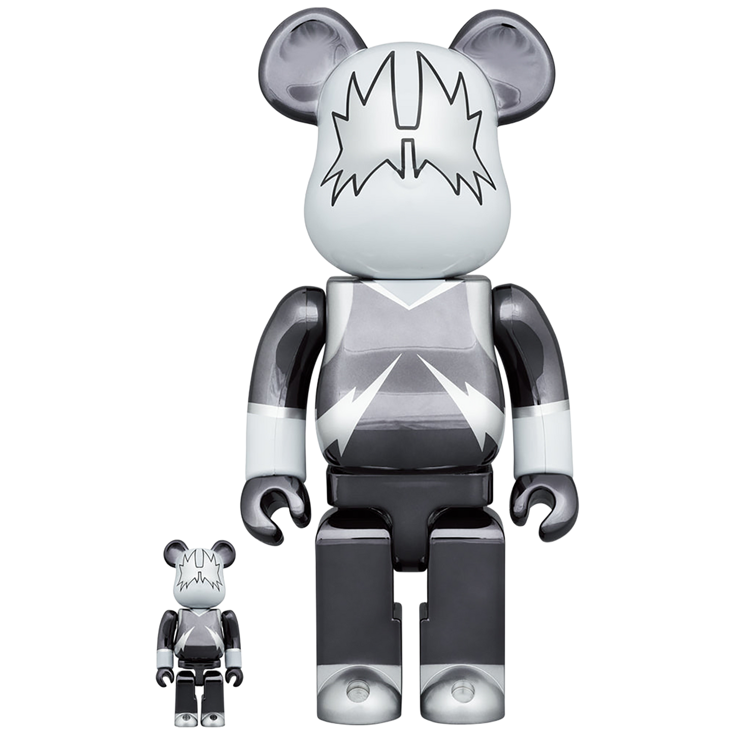 BE@RBRICK KISS SPACE MAN CHROME Ver.100％ & 400％《Planned to be shipped in late July 2023 / Orders can be placed until January 10th》