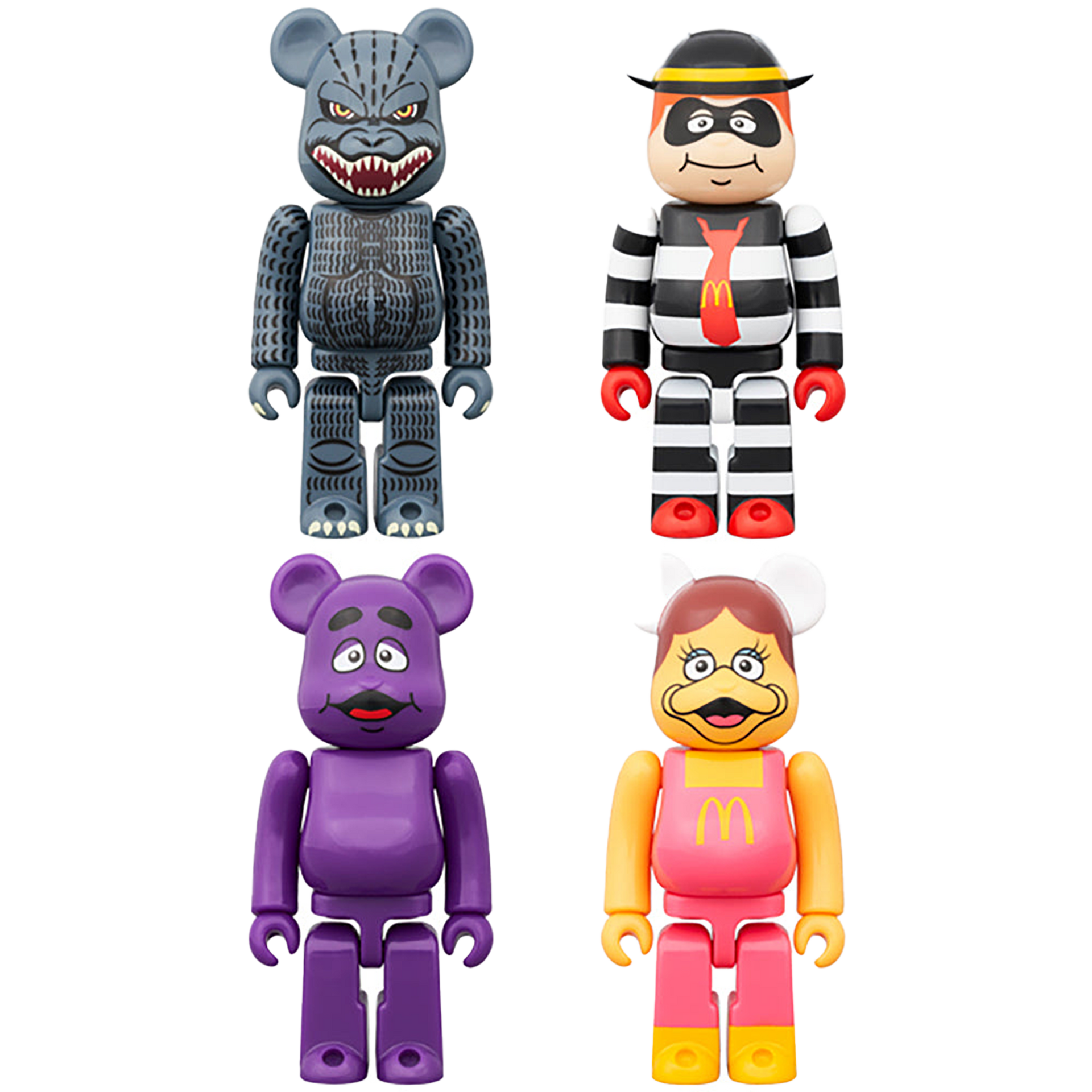 マクドナルド　宇宙服キャラクター付き全種セット　バラ売り不可 ゴジラVSマクドナルド BE@RBRICK 150％ 4体セット | MEDICOM TOY