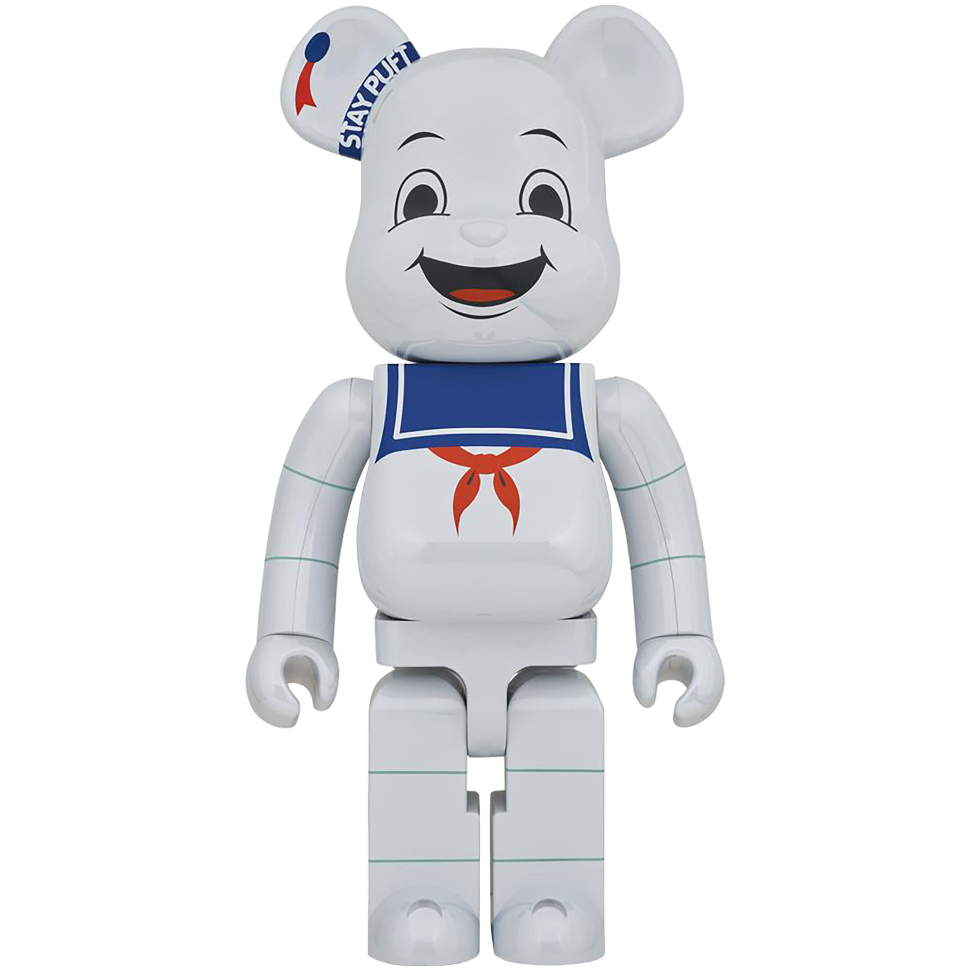 BE@RBRICK STAY PUFT 棉花糖男 白色镀铬版。 1000%