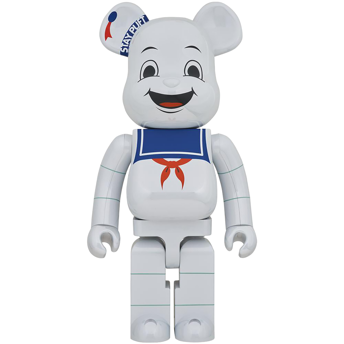 BE@RBRICK STAY PUFT 棉花糖男 白色镀铬版。 1000%