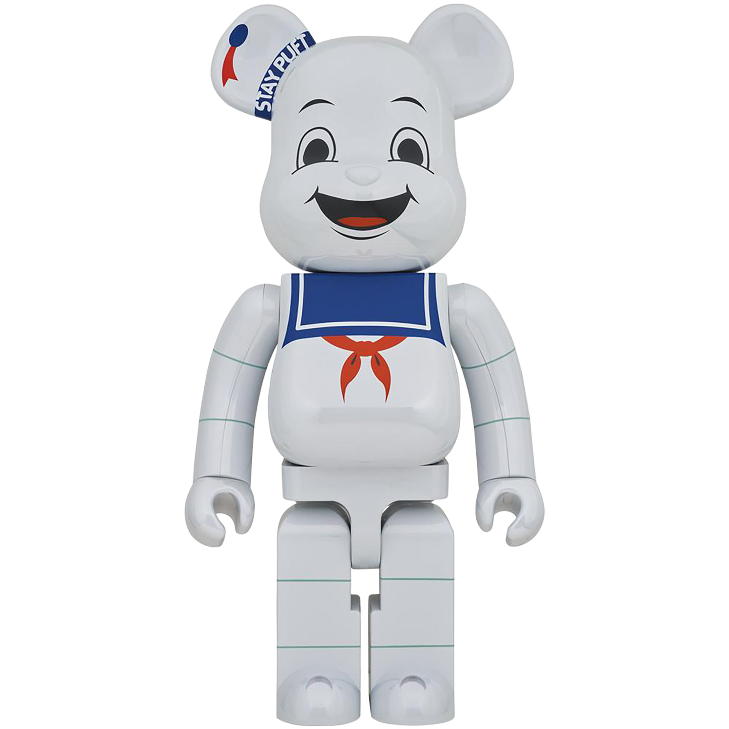 BE@RBRICK STAY PUFT 棉花糖男 白色镀铬版。 1000%