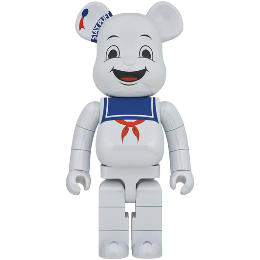 BE@RBRICK STAY PUFT 棉花糖男 白色镀铬版。 1000%