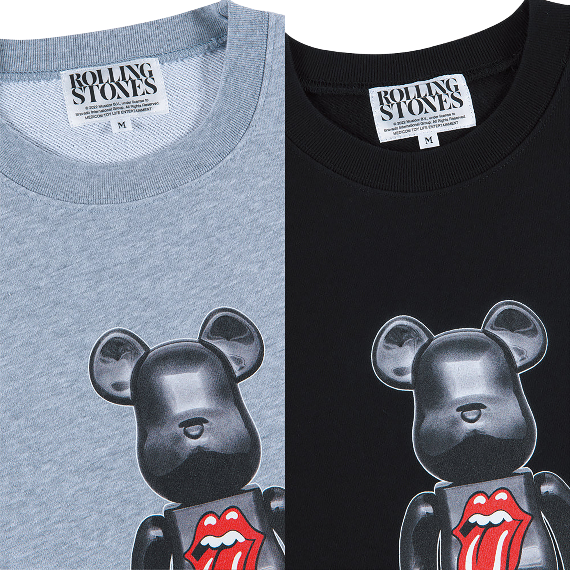MLE "The Rolling Stones" BE@RBRICK CREWNECK SWEATSHIRT "The Rolling Stones"《Planned to be shipped in late November 2022 Orders can be placed until August 10th》