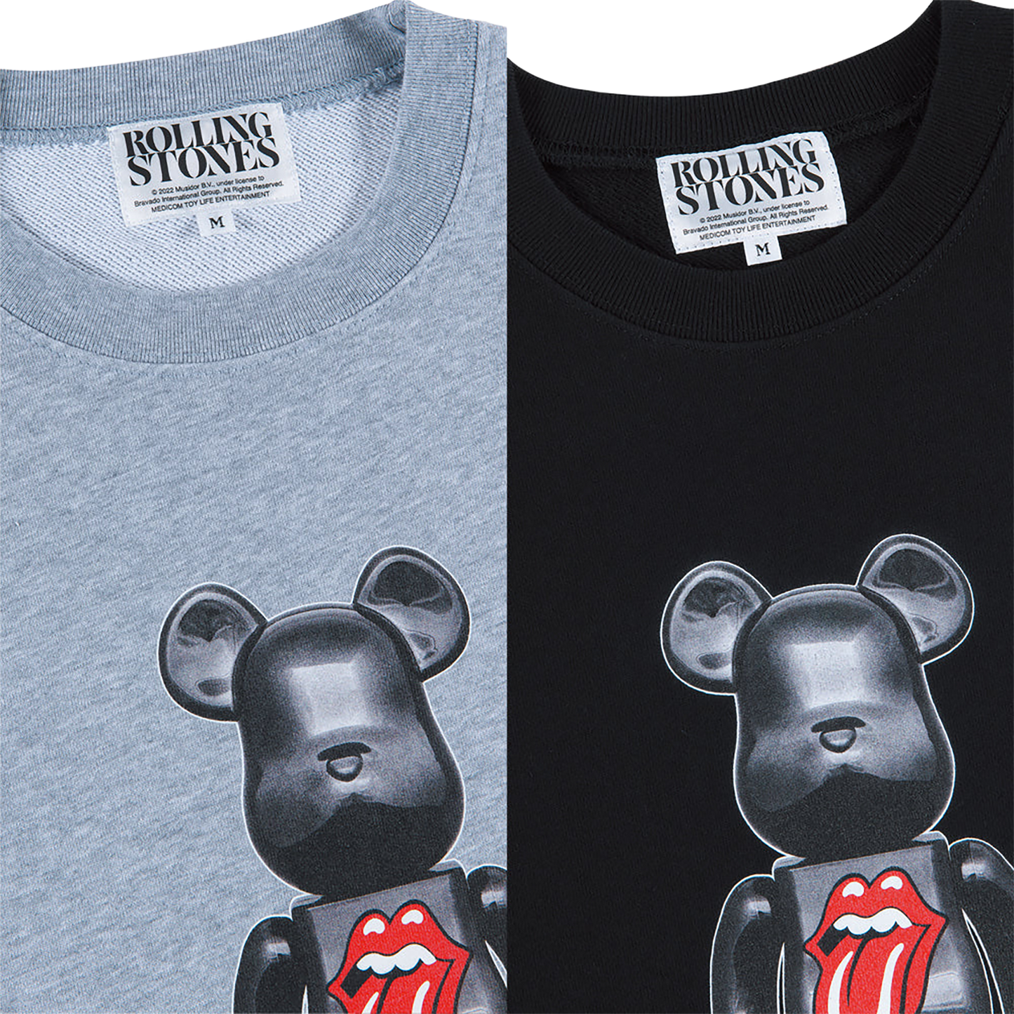 MLE "The Rolling Stones" BE@RBRICK CREWNECK SWEATSHIRT "The Rolling Stones"《Planned to be shipped in late November 2022 Orders can be placed until August 10th》