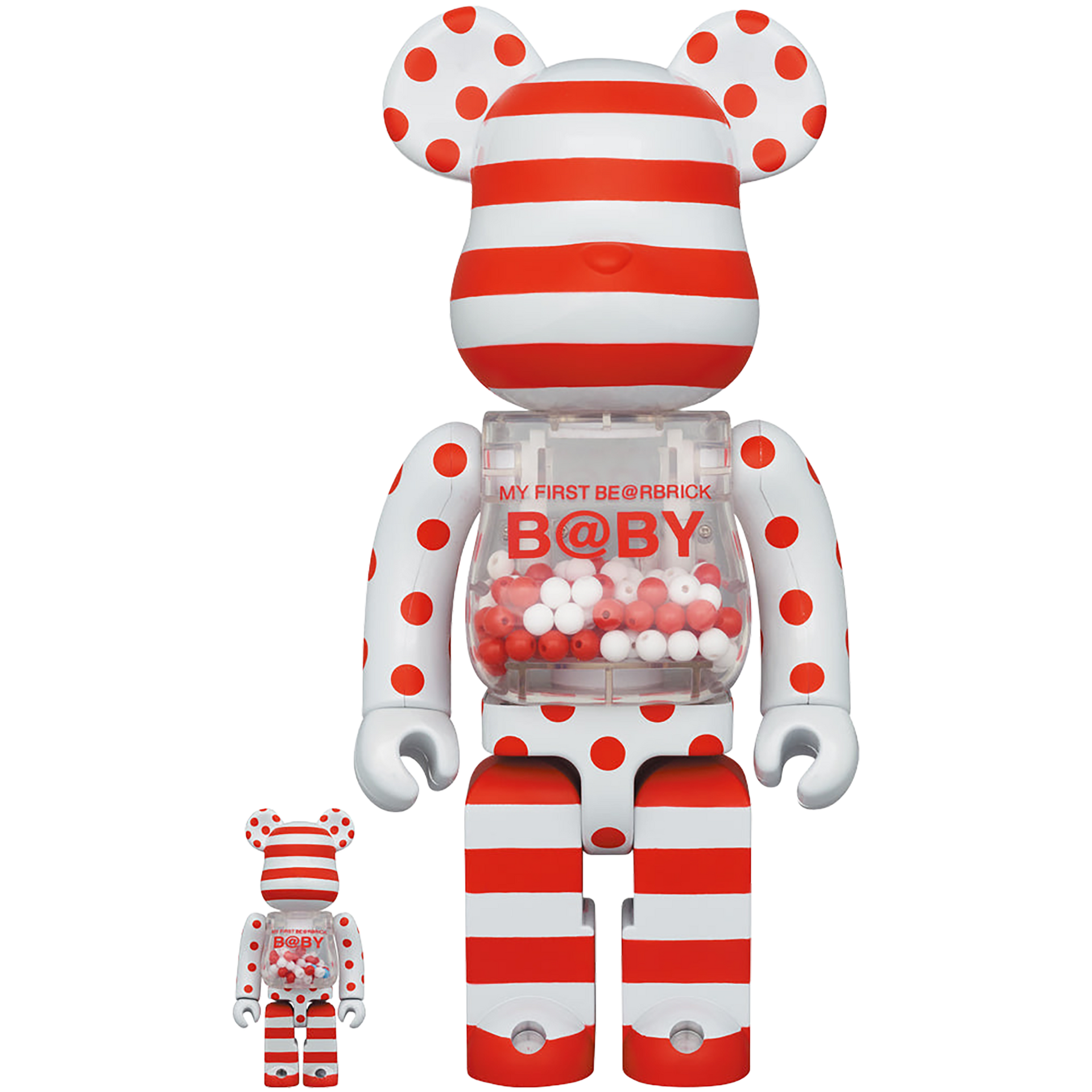 MY FIRST BE@RBRICK B@BY RED & SILVER CHROME Ver. 100％ & 400