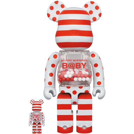 MY FIRST BE@RBRICK B@BY RED & SILVER CHROME Ver. 100％ & 400％