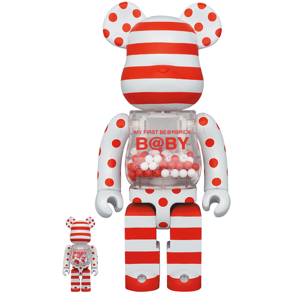 MY FIRST BE@RBRICK B@BY RED & SILVER CHROME Ver. 100％ & 400