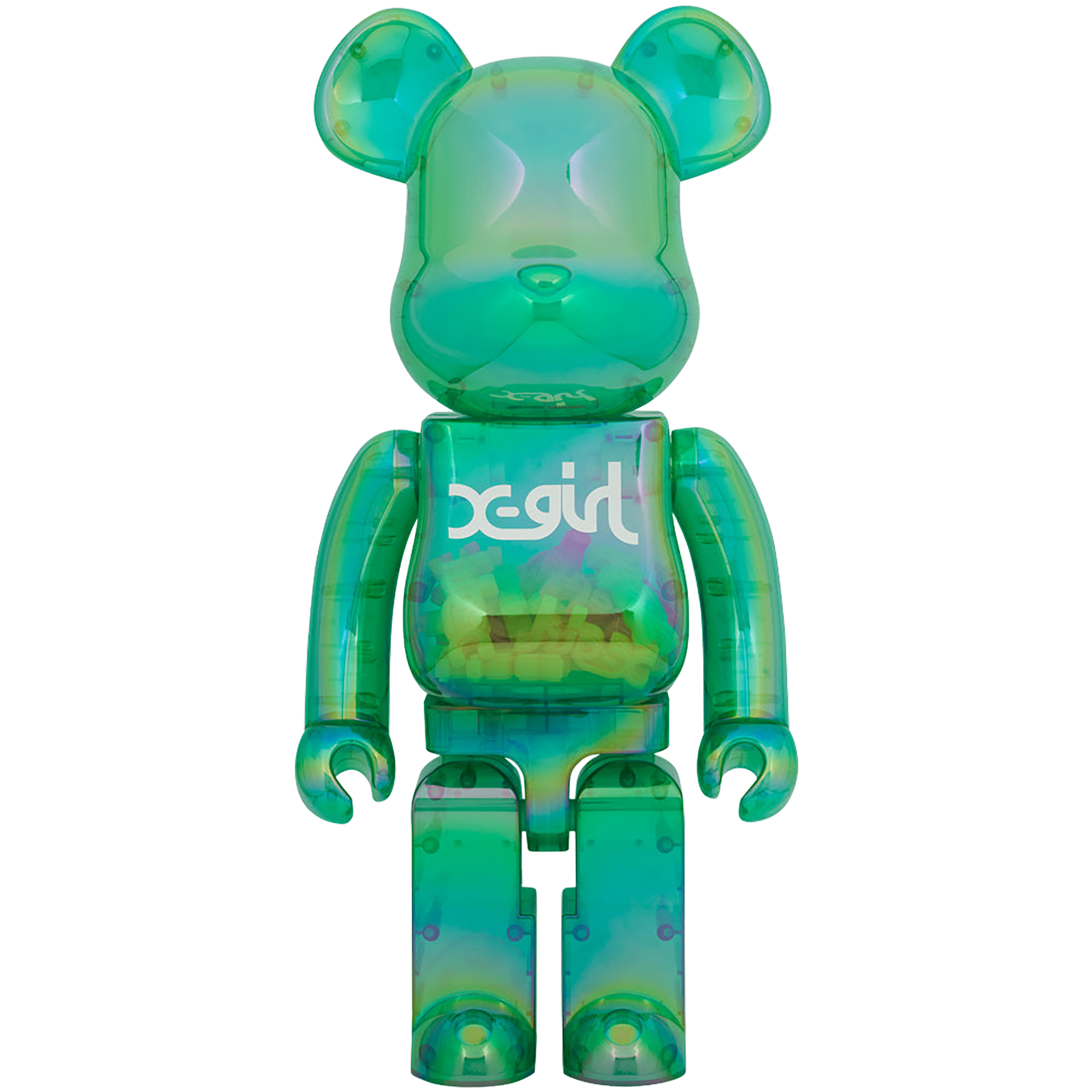 BE@RBRICK X-girl CLEAR GREEN Ver. 1000％