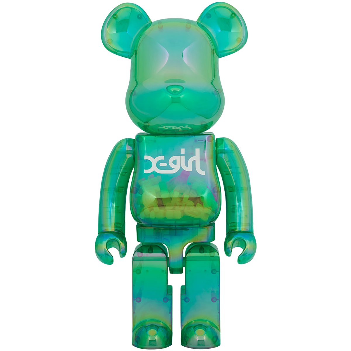 BE@RBRICK X-girl CLEAR GREEN Ver. 1000％