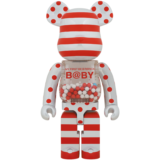 MY FIRST BE@RBRICK B@BY RED & SILVER CHROME Ver.1000％