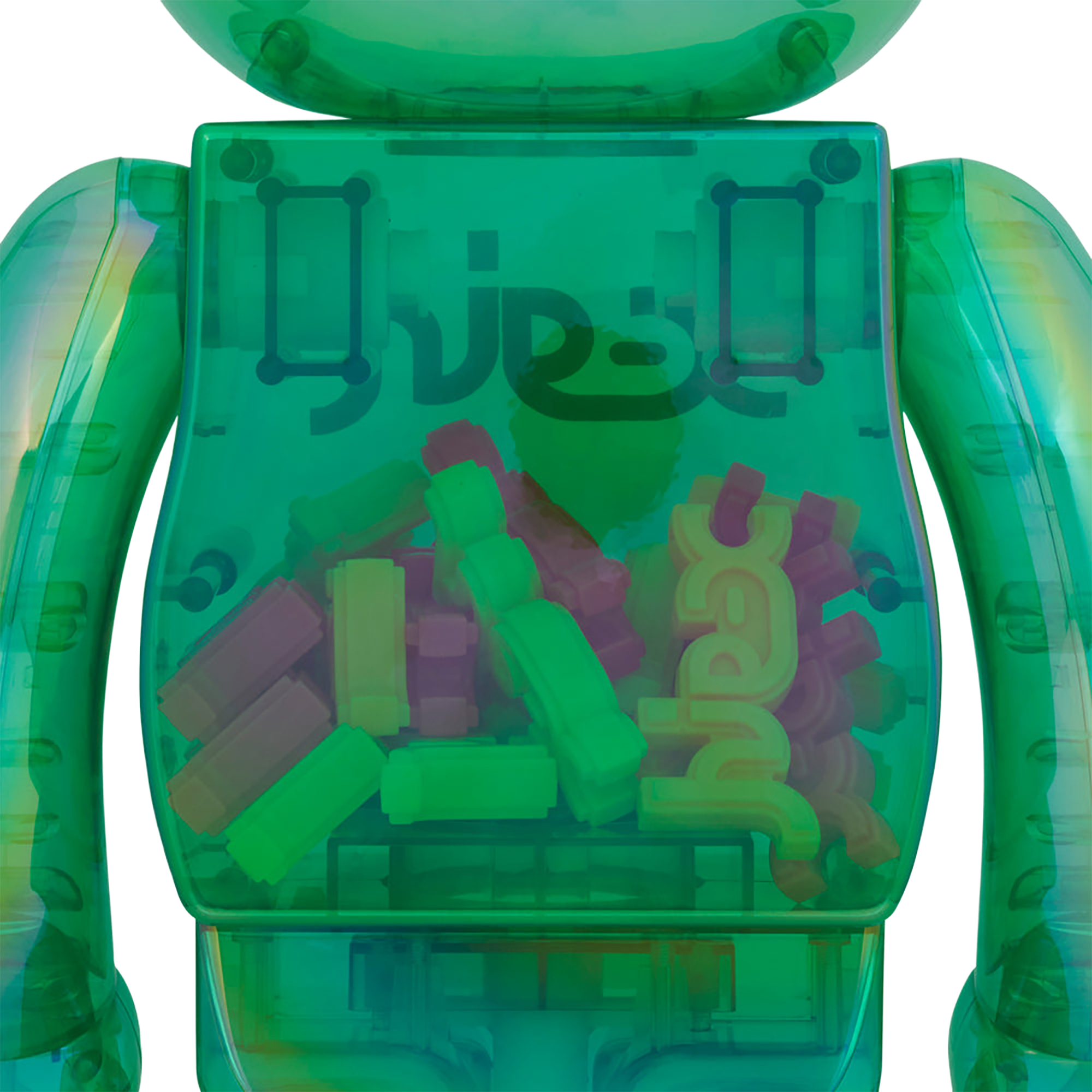 BE@RBRICK X-girl CLEAR GREEN Ver. 1000％
