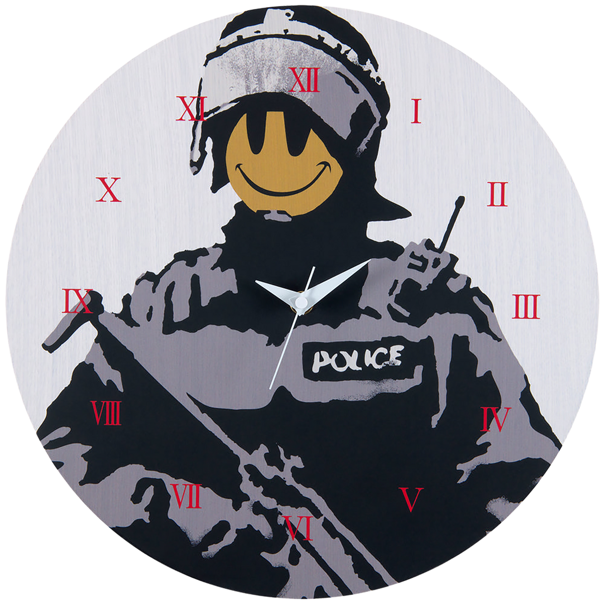 BRANDALISM WALL CLOCK "Riot Cop" made by KARIMOKU