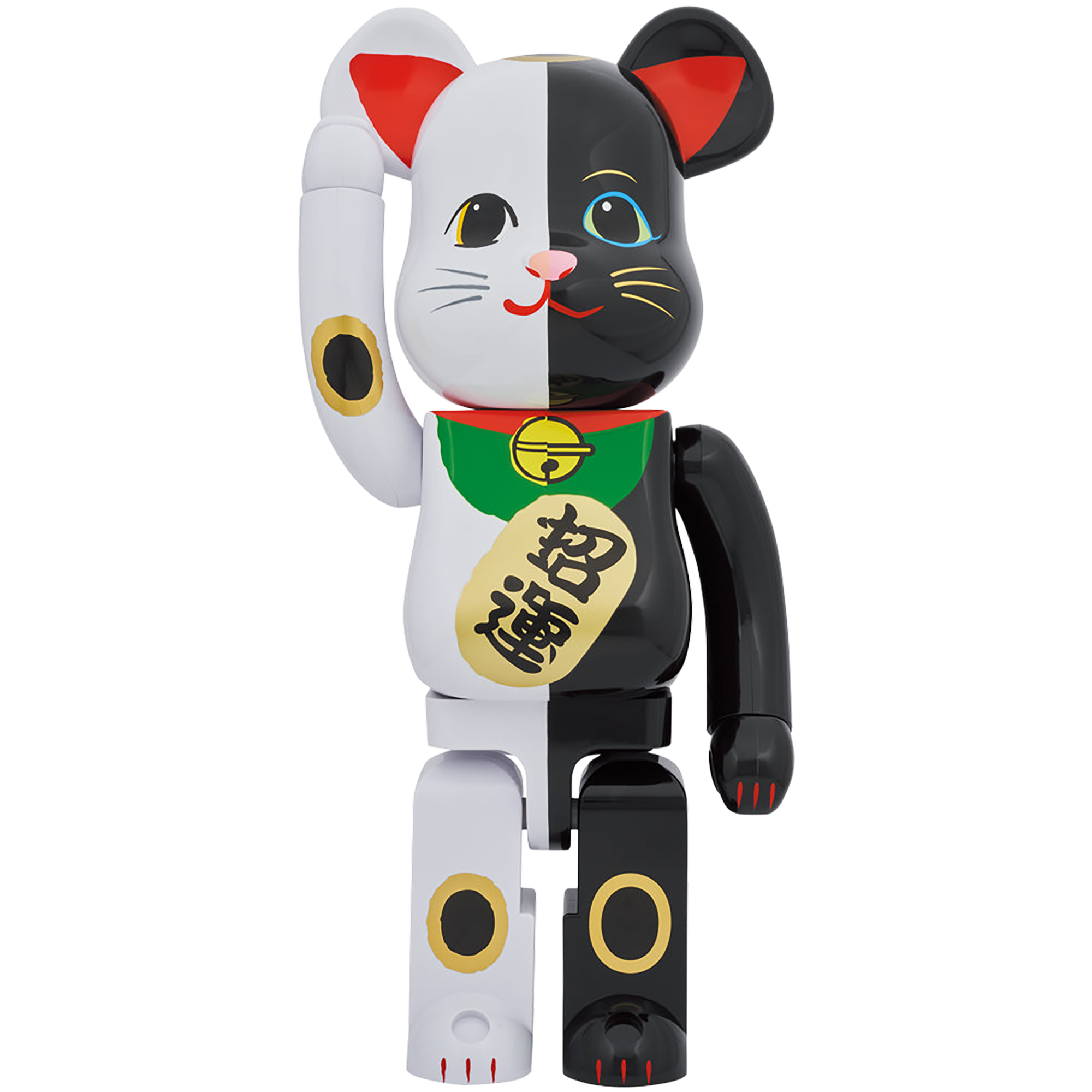 BE@RBRICK 招财猫 财运白 x 财运黑 1000%