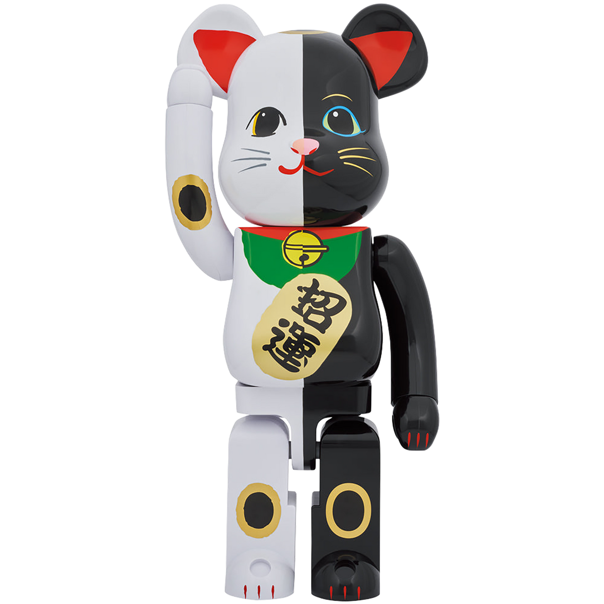 BE@RBRICK 招财猫 财运白 x 财运黑 1000%