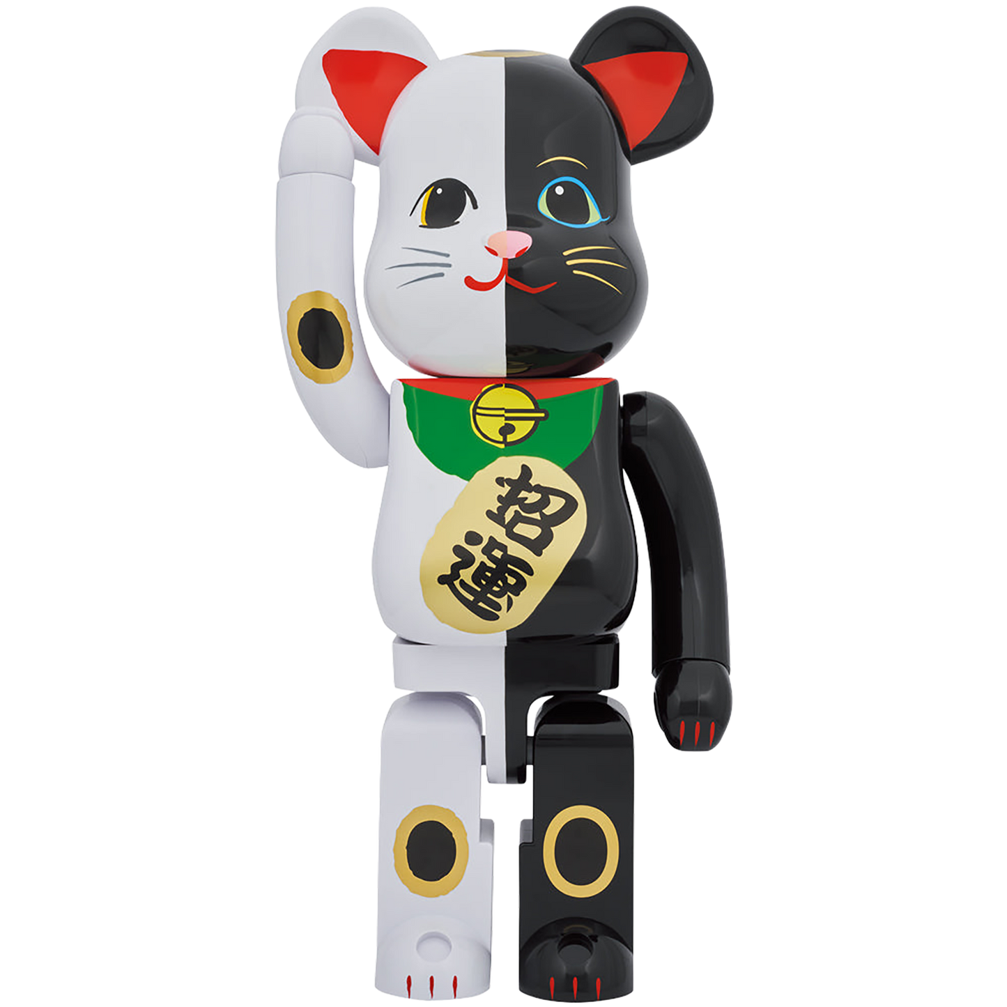 BE@RBRICK 招财猫 财运白 x 财运黑 1000%