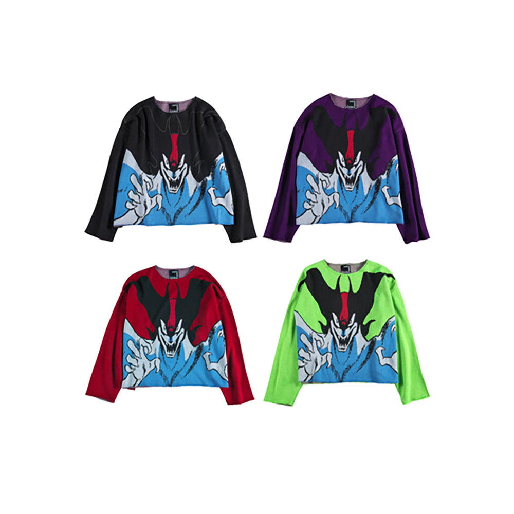 KNIT GANG COUNCIL CREW NECK SWEATER "DEVILMAN"_0