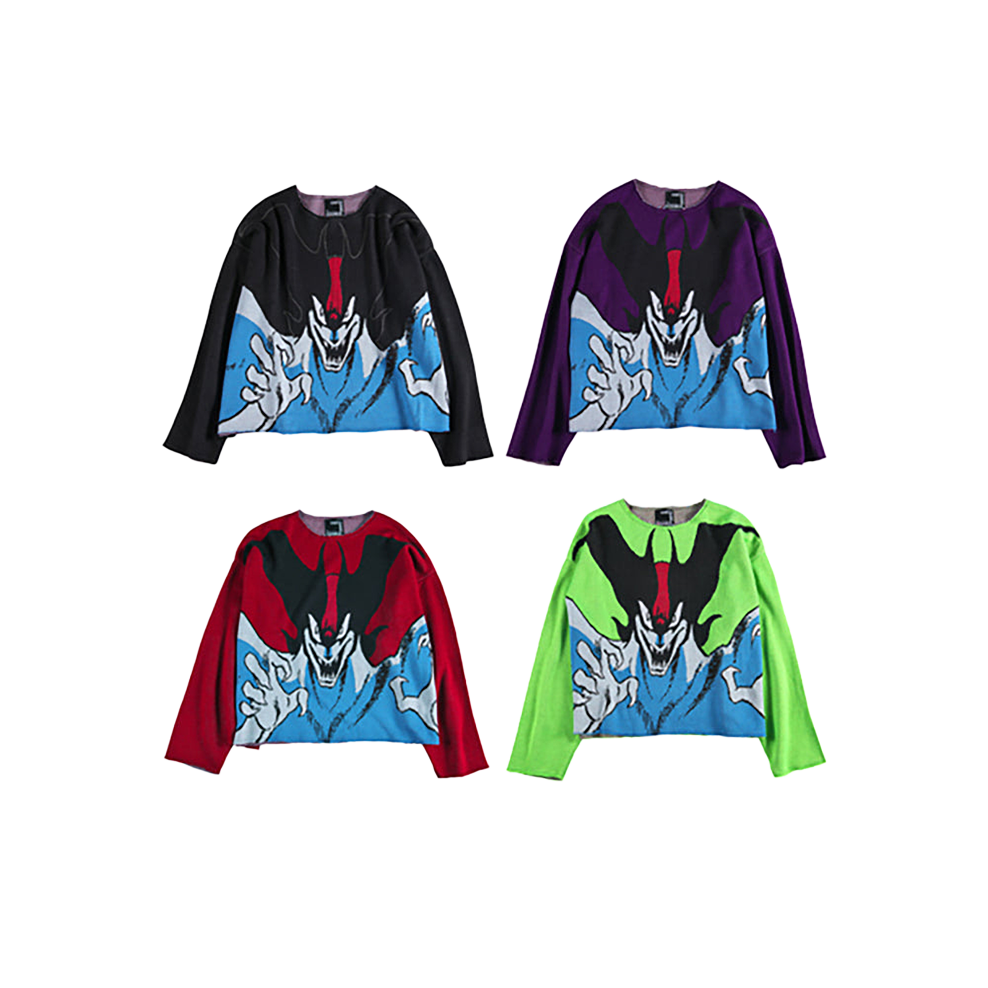 KNIT GANG COUNCIL CREW NECK SWEATER "DEVILMAN"
