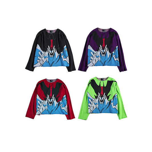 KNIT GANG COUNCIL CREW NECK SWEATER "DEVILMAN"