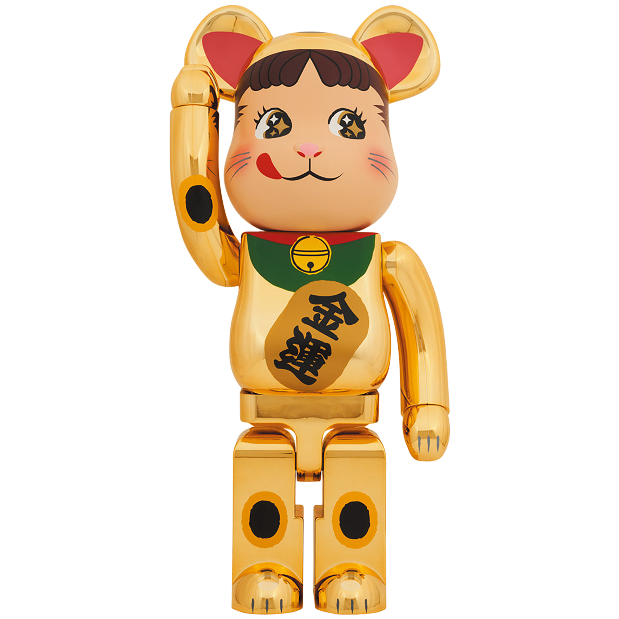 BE@RBRICK Maneki Neko Peko-chan Money Luck Gold Plated 1000％