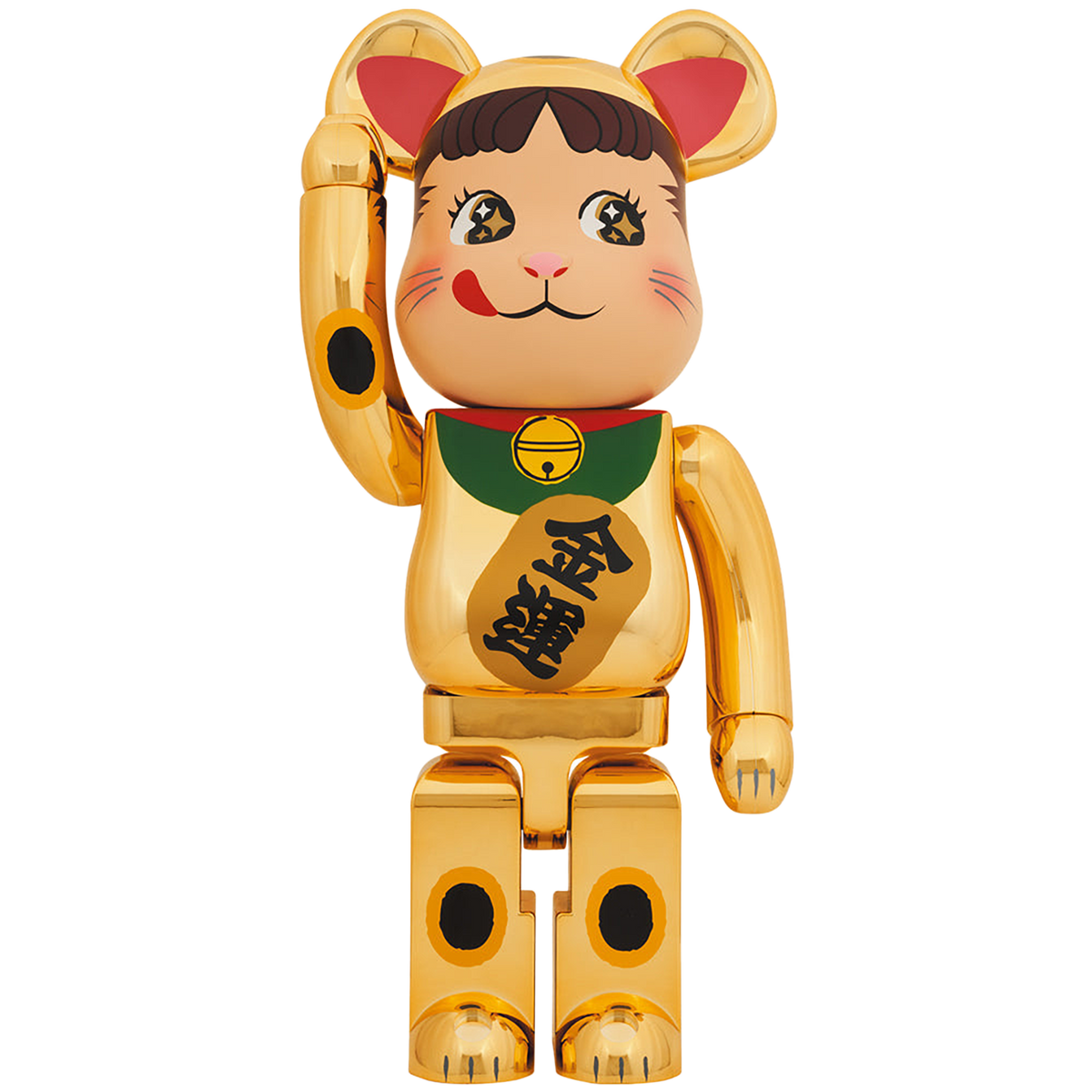 BE@RBRICK Maneki Neko Peko-chan Money Luck Gold Plated 1000％