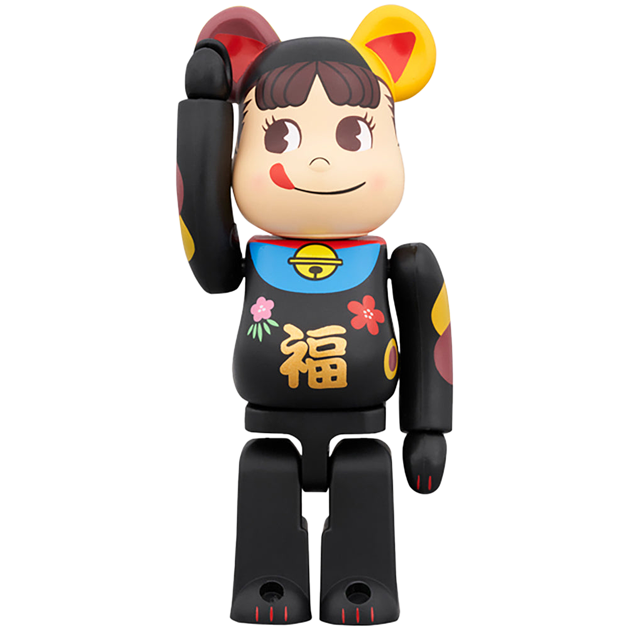 BE@RBRICK 招き猫 ペコちゃん 福 黒 100％ & 400％