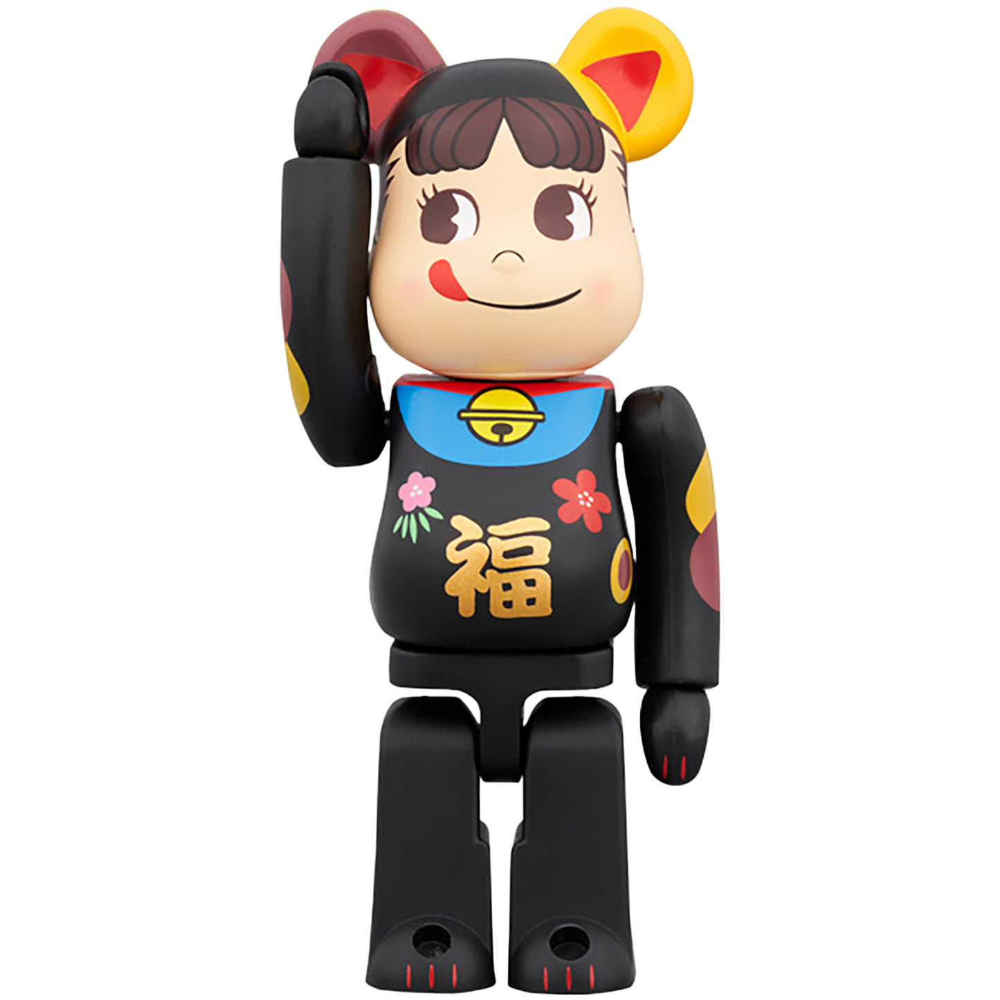 BE@RBRICK 招き猫 ペコちゃん 福 黒 100％ & 400％
