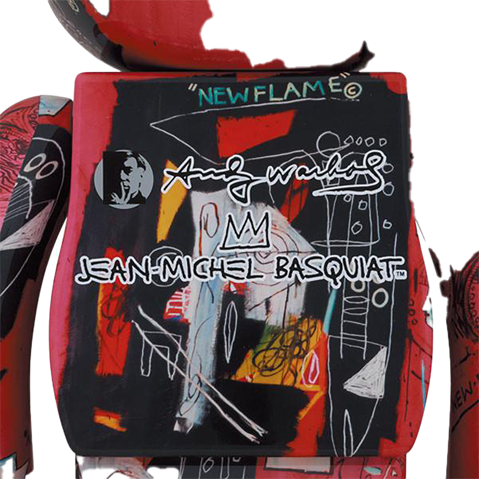 BE@RBRICK Andy Warhol × JEAN-MICHEL BASQUIAT #1 1000%