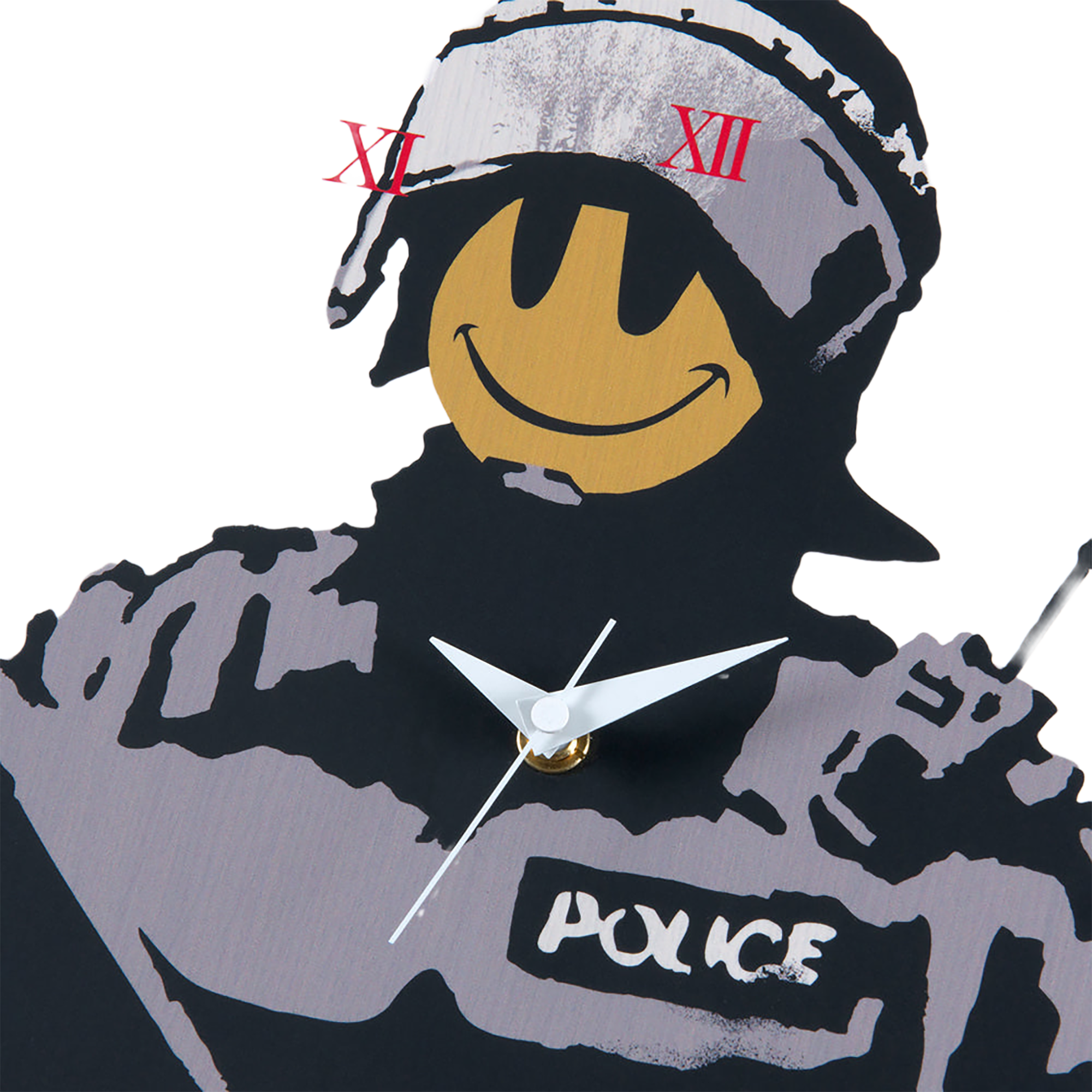 BRANDALISM WALL CLOCK "Riot Cop" made by KARIMOKU
