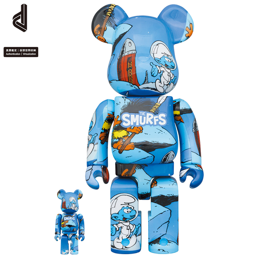 BE@RBRICK 蓝精灵“Astrosmurf” 100% 和 400%