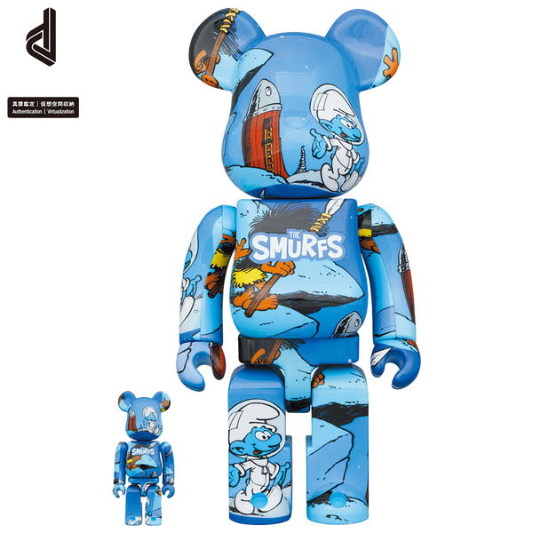 BE@RBRICK SMURF & BLACK SMURF 400％ (セット) BE@RBRICK The Smurfs 「The Astrosmurf」100％ & 400％ | MEDICOM TOY