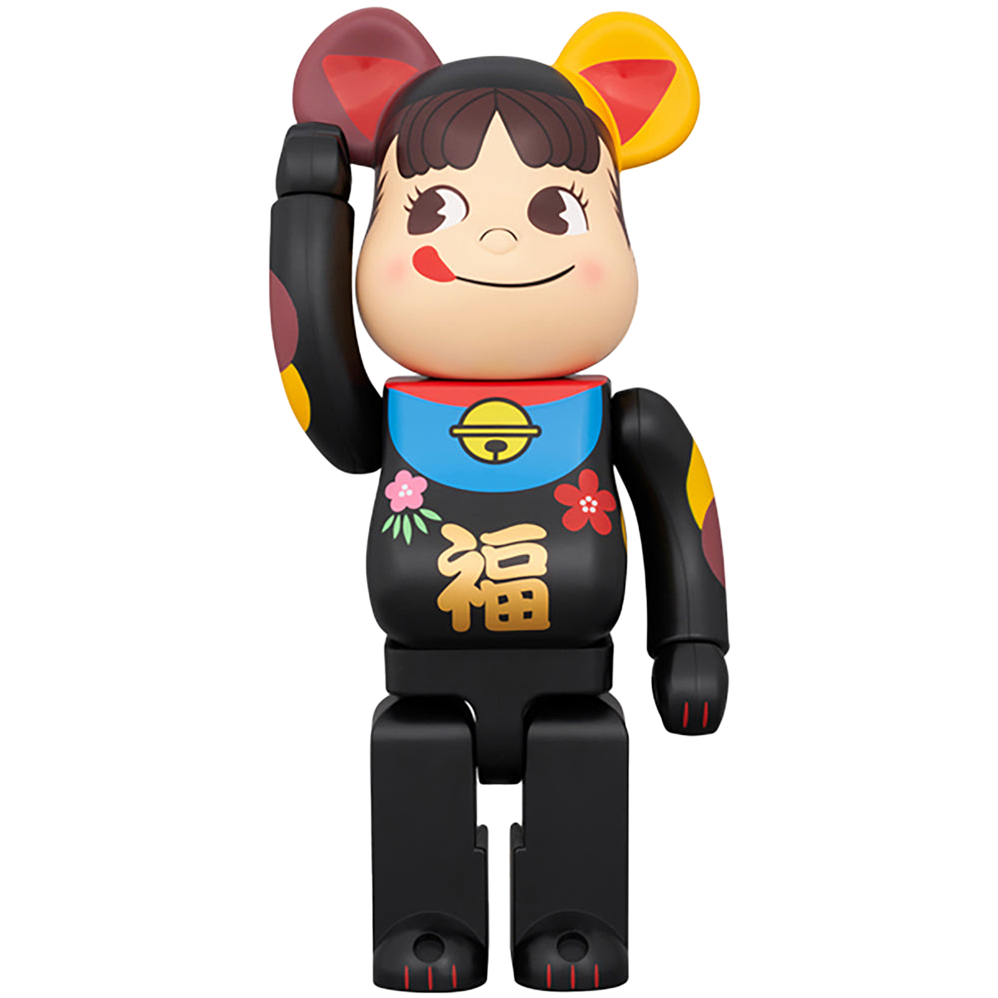 BE@RBRICK 招き猫 ペコちゃん 福 黒 100％ & 400％