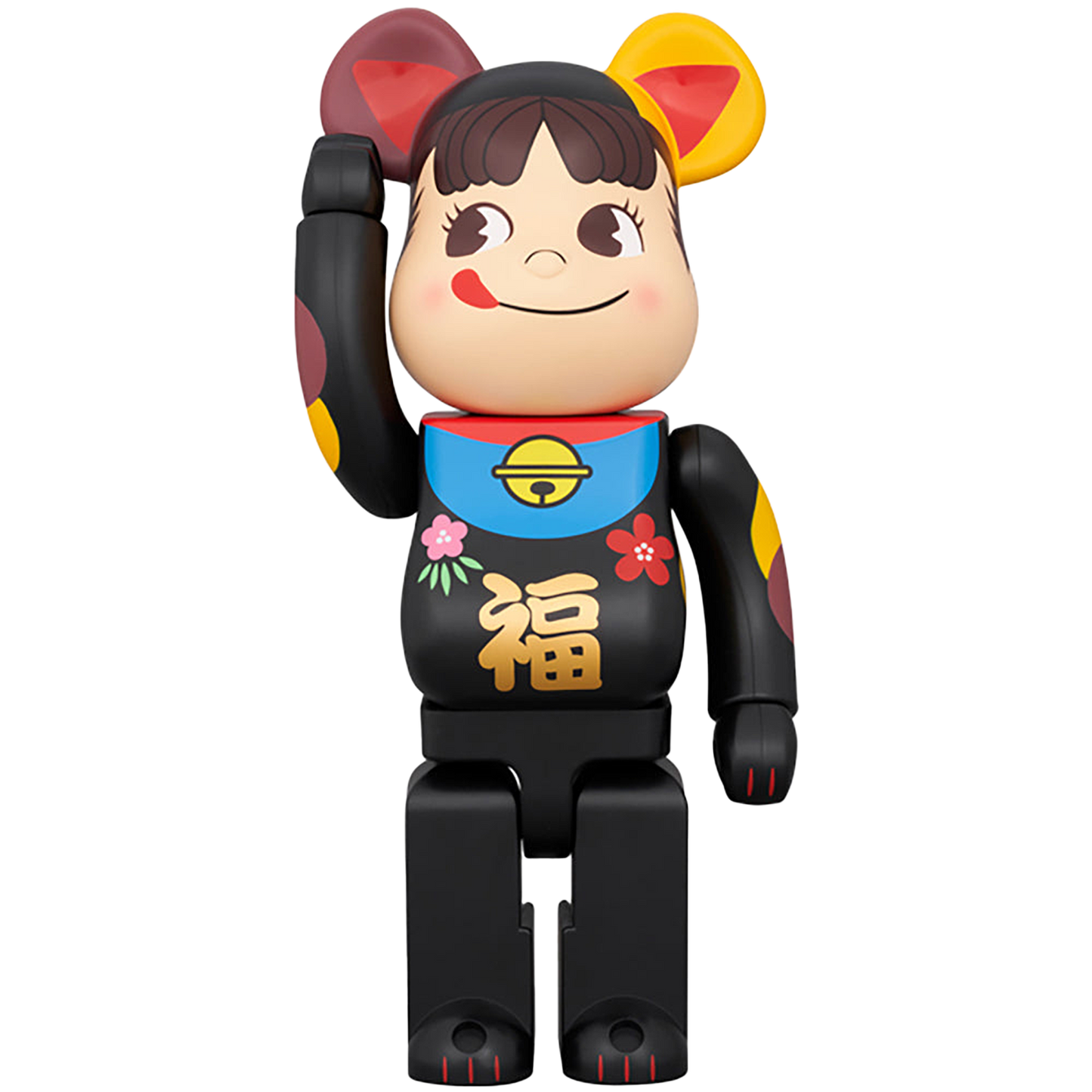 BE@RBRICK 招き猫 ペコちゃん 福 黒 100％ & 400％