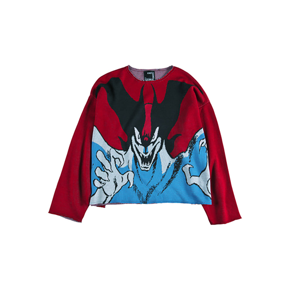 KNIT GANG COUNCIL CREW NECK SWEATER "DEVILMAN"_2
