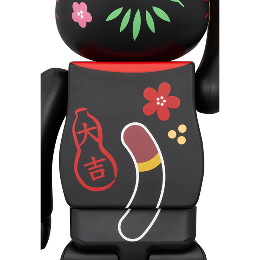 BE@RBRICK 招き猫 ペコちゃん 福 黒 100％ & 400％_3
