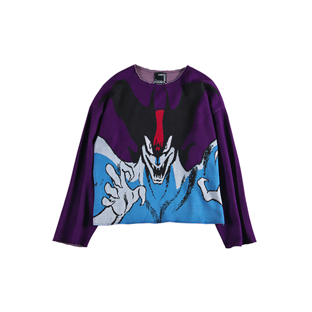 KNIT GANG COUNCIL CREW NECK SWEATER "DEVILMAN"_3
