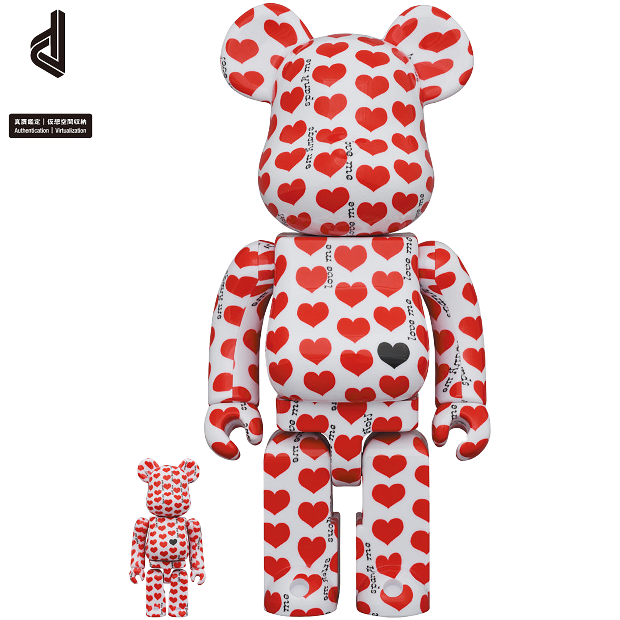 BE@RBRICK White Heart 100％ & 400％