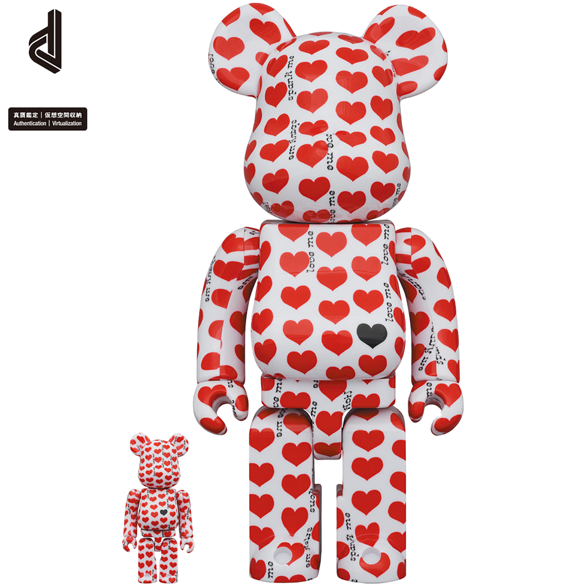 BE@RBRICK White Heart 100％ & 400％