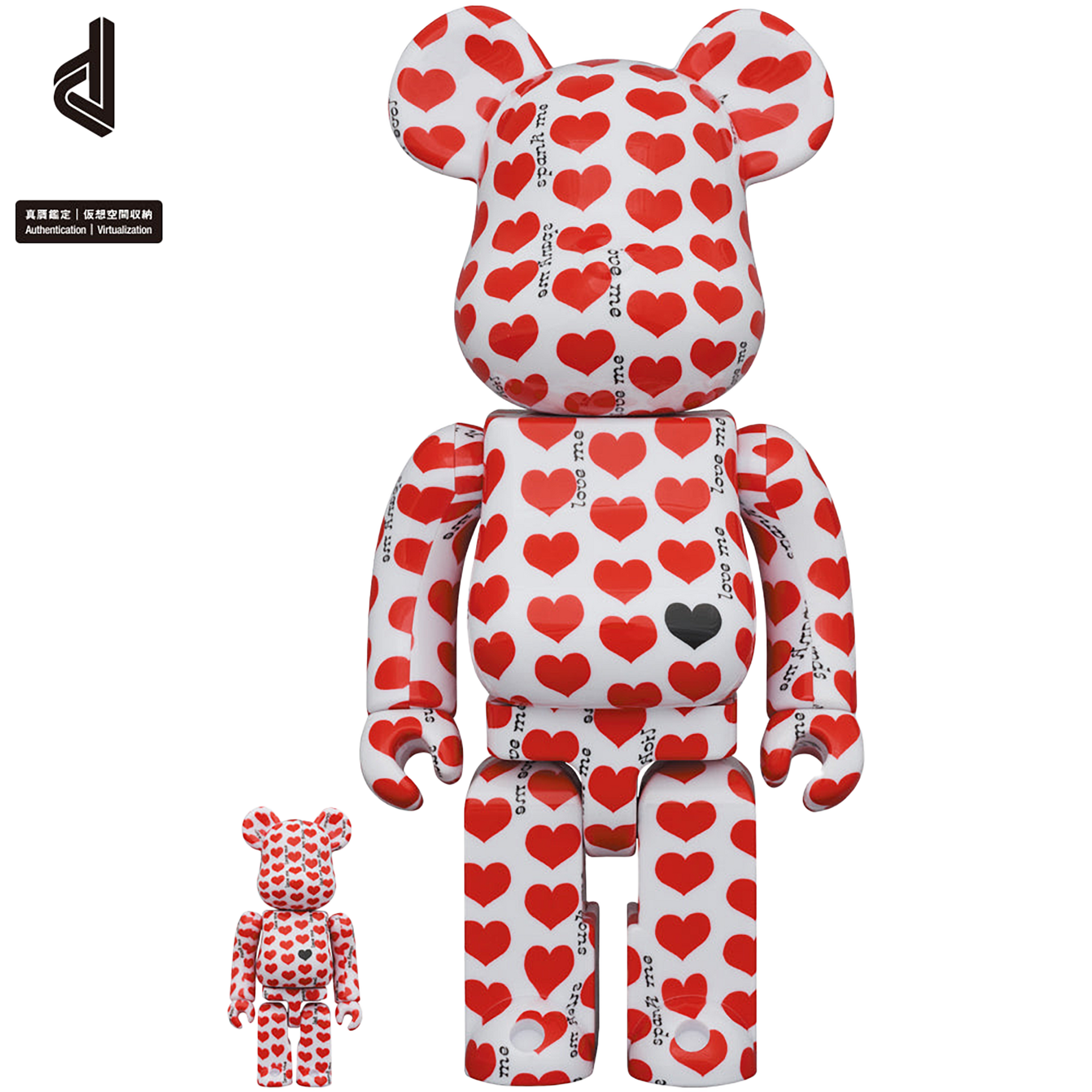 BE@RBRICK White Heart 100％ & 400％ | MEDICOM TOY OFFICIAL STORE