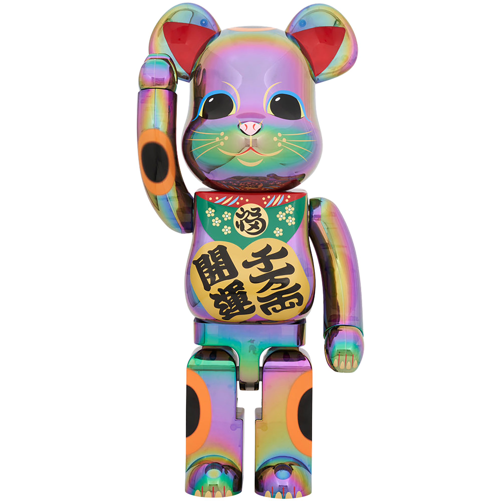 BE@RBRICK 招财猫好运千万亮黑色透明电镀 1000%