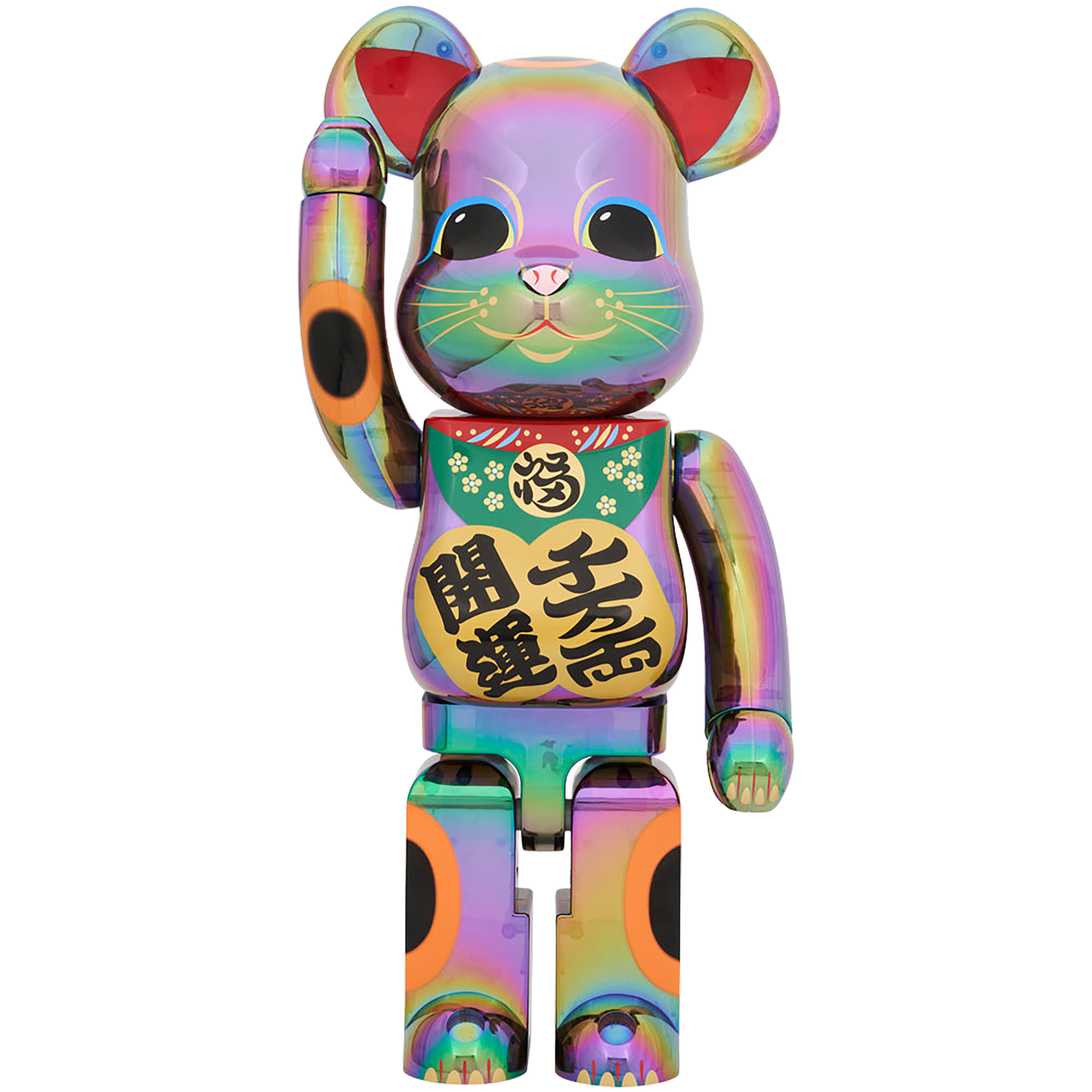 BE@RBRICK 招き猫 開運・千万両 黒透明メッキ 1000％ | MEDICOM TOY