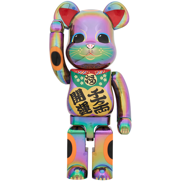 BE@RBRICK 招き猫 開運・千万両 黒透明メッキ 1000％ | MEDICOM TOY