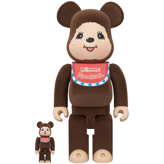 BE@RBRICK Monchhichi-kun (Flocky Ver.) 100% & 400%