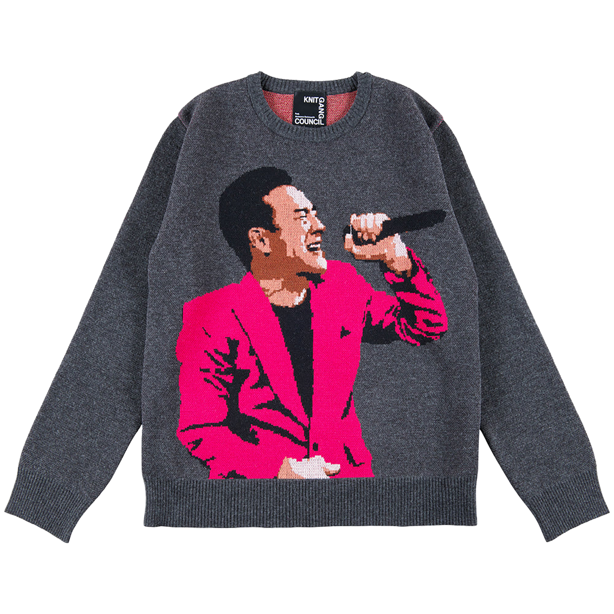 MLE "Toshihiko Tahara" KNIT GANG COUNCIL CREW NECK SWEATER "LIVE"