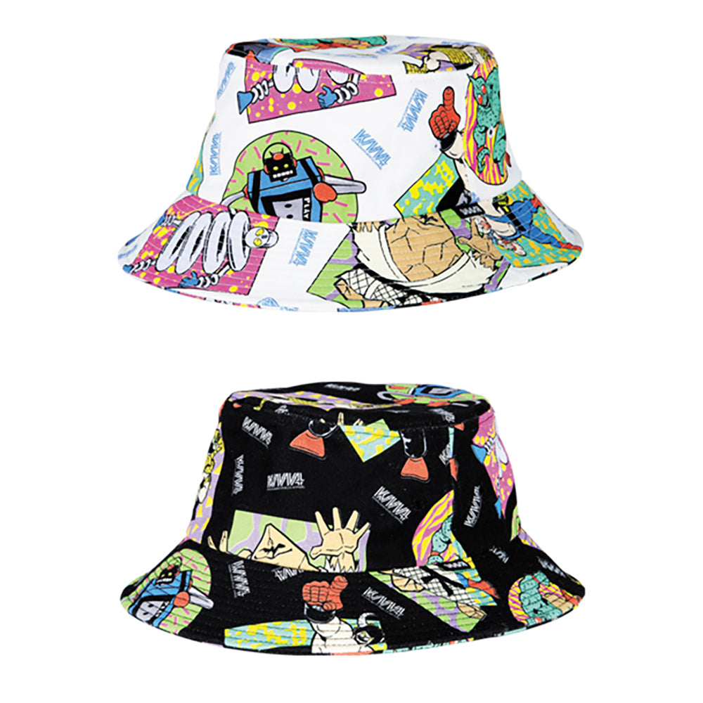 MLE KINNIKUMAN シリーズ KINNIKUMAN BUCKET HAT WHITE/BLACK_0