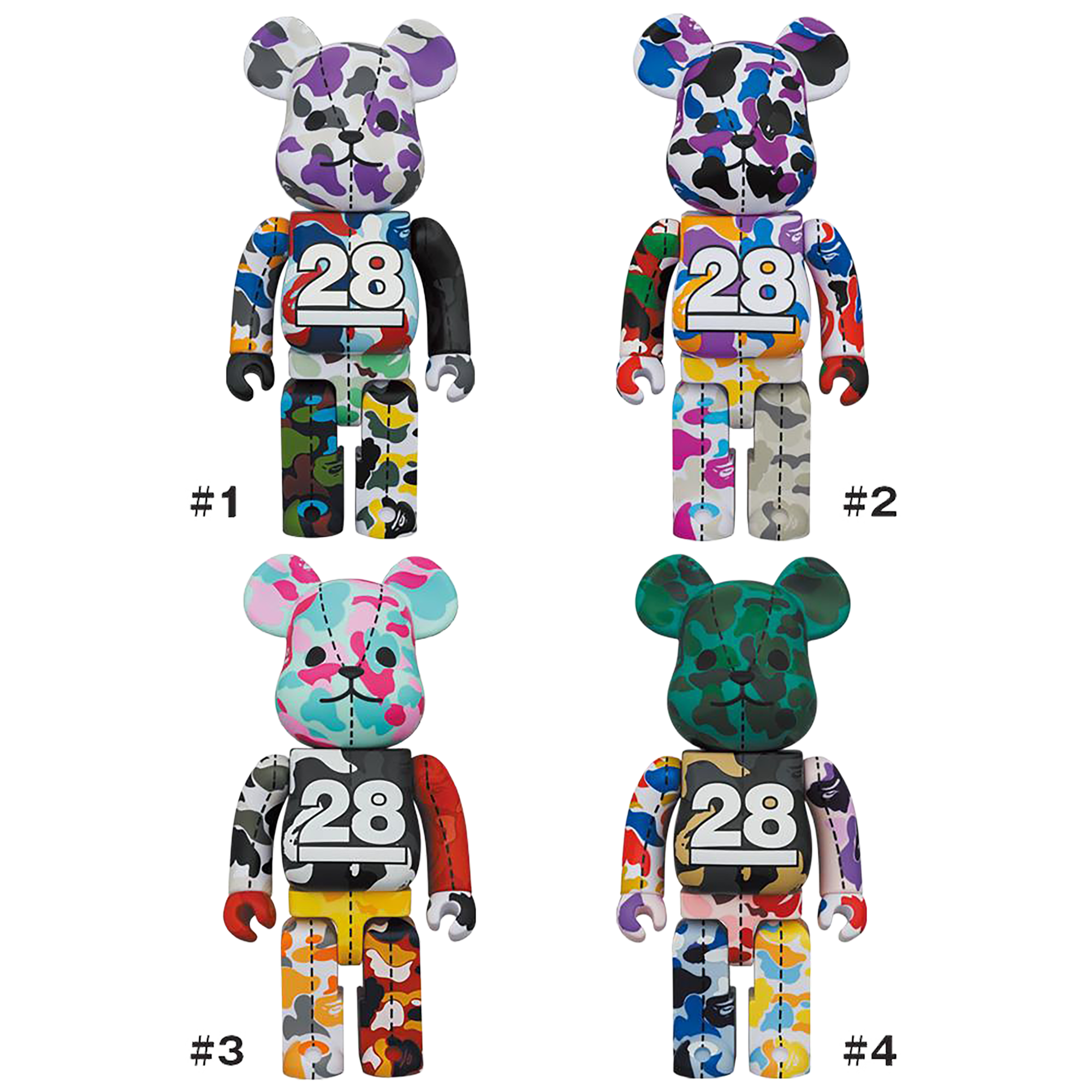 BE@RBRICK BAPE(R) CAMO 28TH ANNIVERSARY MULTI 400％